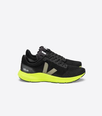 Veja Marlin Lt V-knit Kaki Jaune Fluo Vegan Adults Mustat | XFIBH98887