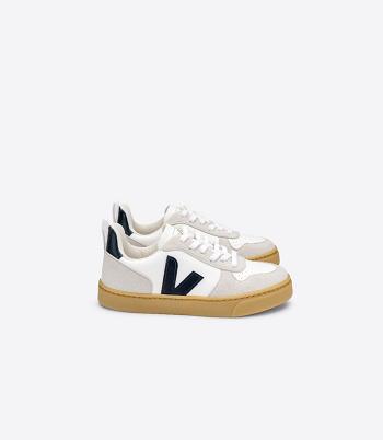 Veja V-10 Laces Cwl Nautico Outlet Kids Valkoinen | FIJZR81853